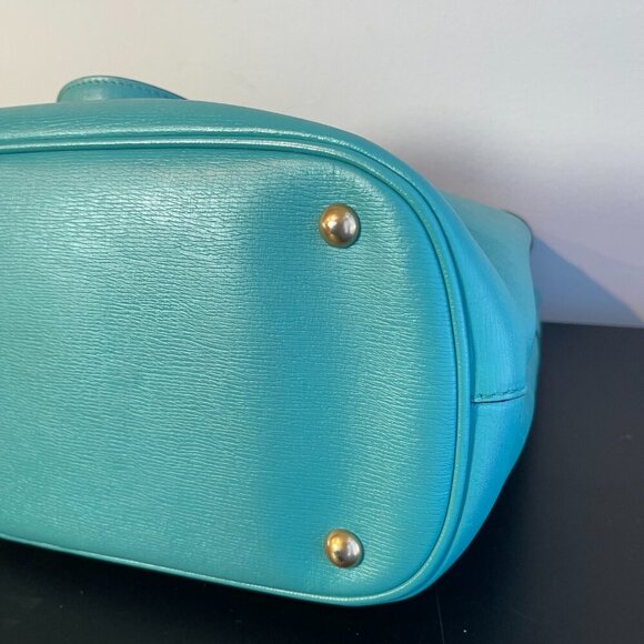 Gucci Calfskin Medium Bright Bit Top Handle/Shoulder Tote, Turquoise - Preowned - Picture 6 of 16